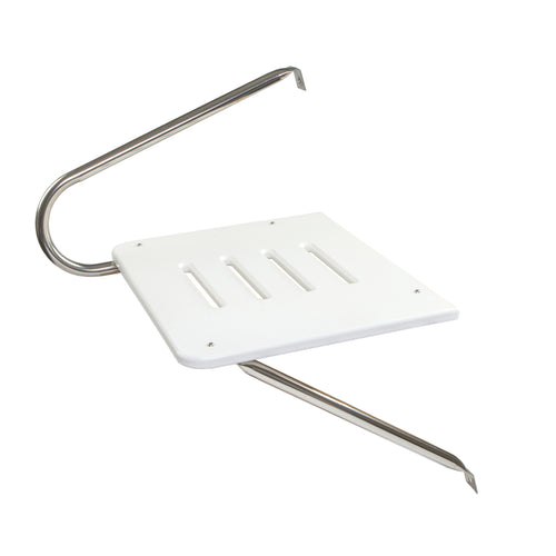 Whitecap 15" L x 18" W White Plastic Outboard Swim Platform with Handrails  • 67900
