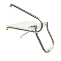 Whitecap 15" L x 18" W White Plastic Outboard Swim Platform with 1-Step Ladder & Handrails  • 67902