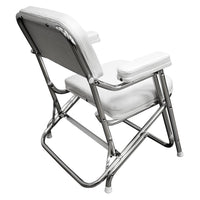 Wise Boaters Value 31" H x 25" W x 23" D White Folding Deck Chair  • 3316-784