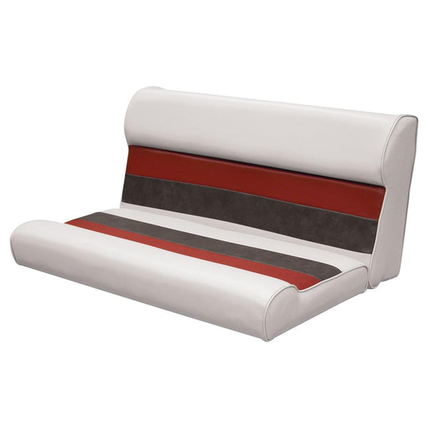 Wise Deluxe Series 37" Bench Cushion Set, White/Red/Charcoal  • 8WD100-1009