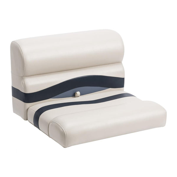 Wise Premier Pontoon 27" Bench Cushion Set, Platinum • Spectra Navy • Cobalt  • BM1143-986