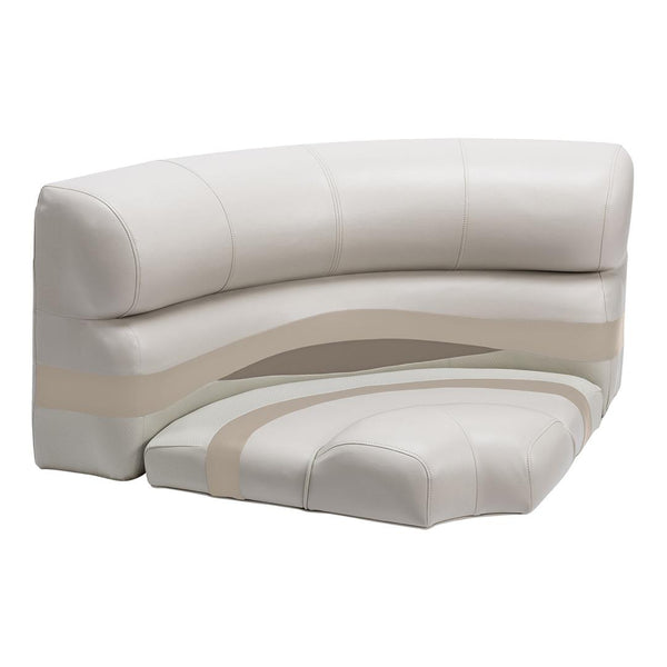 Wise Premier Pontoon 32" Bow Radius Corner Cushion Set, Stone/Mocha Java/Khaki  • BM11002-1066