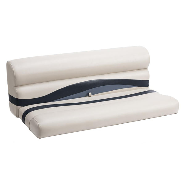 Wise Premier Pontoon 50" Bench Cushion Set, Platinum • Spectra Navy • Cobalt  • BM1145-986