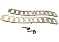 CargoSmart 12" W X 90" L Aluminum Folding S-Curve Ramp w/ Treads, 1500 LB Capacity, 2 Pack  • 3018