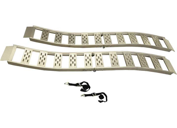 CargoSmart 12" W X 90" L Aluminum Folding S-Curve Ramp w/ Treads, 1500 LB Capacity, 2 Pack  • 3018