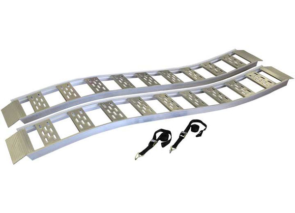 CargoSmart Aluminum Fixed S-Curve Ramp w/ Treads, 1500 LB Capacity, 12" x 90", Pair  • 3021