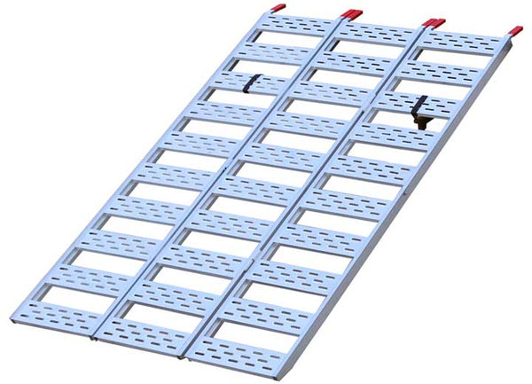 CargoSmart 50" W X 77" L Aluminum Tri-Fold Ramp w/ Treads, 1500 LB Capacity, Single  • 3075