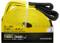 SmartStraps 3" X 30'  22,500lb Recovery Strap with Loop Ends  • 832
