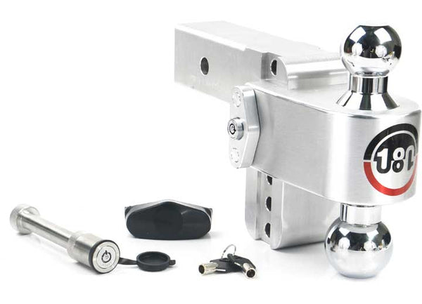 Weigh Safe 180 Turnover Ball, 2.5" Shaft, 4" Drop, Chrome-Plated Steel Ball, Keyed Alike  • CTB4-2.5-KA