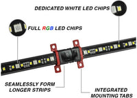 XK Glow 24" LED RGBW Tube for LED Strips with XKalpha App-Control  • AP-T-24