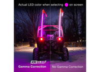 XK Glow 4' UTV Whip, 2nd Gen, XKChrome Advanced App, Single  • XK-WHIPB-STA
