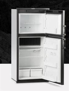 Dometic Americana II Dual Compartment 2 Door RV Refrigerator With Freezer 6 Cubic Feet, AC/LP Gas, Black Frame  • DM2672RB1