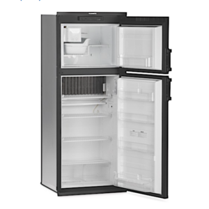 Dometic Americana Plus DM 2882 Refrigerator 8 Cubic Feet, Right Hinged, Gray With Black Frame  • DM2882RB1