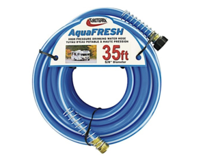 Valterra AquaFRESH Blue Fresh Water Hose with Metal Hose Saver 5/8