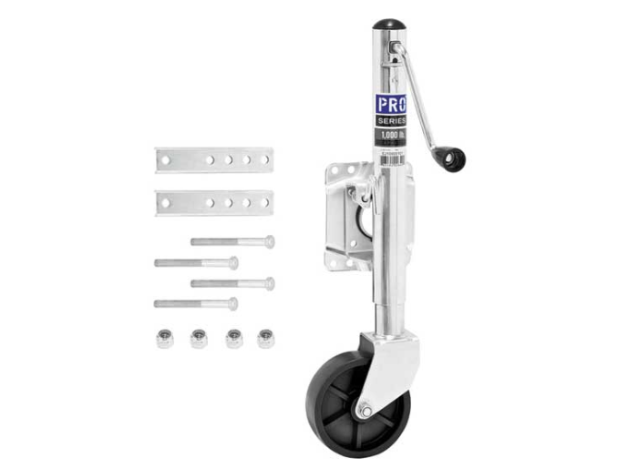 Pro Series Utility Trailer Jack, Side Mount, 1,000 lbs. Lift Capacity, Sidewind, Bolt-On, 10 Inch Travel • 1,000 Lbs Lift • EJ10000101