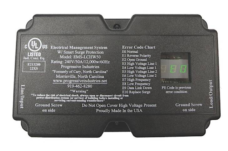 Progressive Industries Hardwired RV Surge & Electrical Protector • EMS-LCHW50
