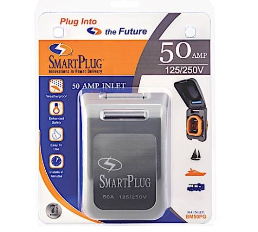 SmartPlug 50 Amp Inlet With Gray Cover • BM50PG