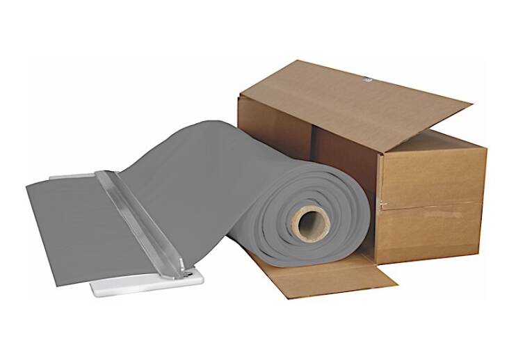 Carefree Cut-To-Fit Solid Gray Slide-Out Replacement RV Awning Fabric • JF000C