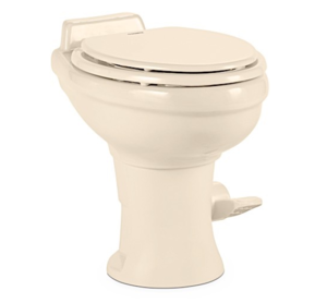 Dometic 320 Series Elongated Ceramic Standard Height RV Toilet - Bone  • 302320083