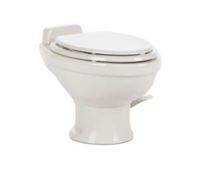 Dometic 321 Elongated Ceramic Low Profile RV Toilet - Bone  • 302321683