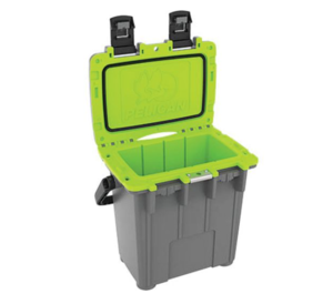 Pelican 20-Quart Elite Cooler with Fold Down Carry Handle - Dark Gray/Green  • 20Q-1-DKGRYEGRN