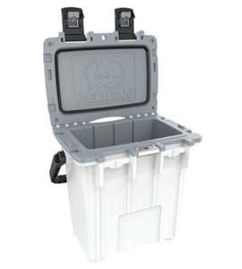 Pelican 20-Quart Elite Cooler with Fold Down Carry Handle - White/Gray  • 20Q-1-WHTGRY