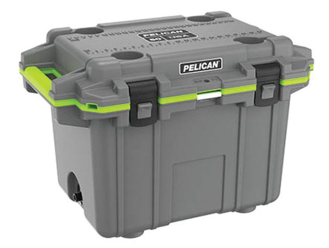 Pelican 50-Quart Elite Cooler - Dark Gray/Green  • 50Q-1-DKGRYEGRN