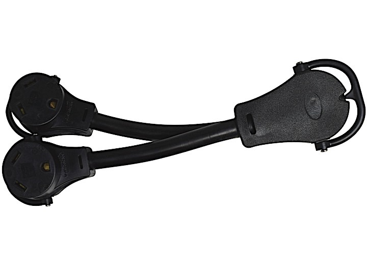 Valterra 50AM – 30AF x 2-Y Adapter Cord with Handles, 12″, Black  • A10-50X30Y