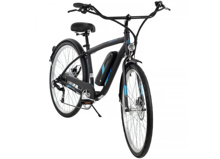 Huffy Everett + Men’s 27.5” Pedal-Assist Electric Comfort Bike – 36V, 350W, Black  • E4860