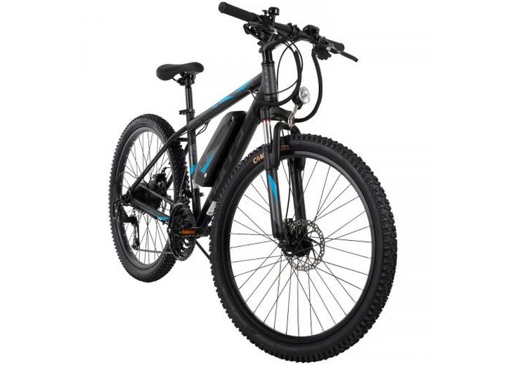 Huffy Transic + Adult 26” Pedal-Assist Electric Mountain Bike – 36V, 350W, Black  • E4880