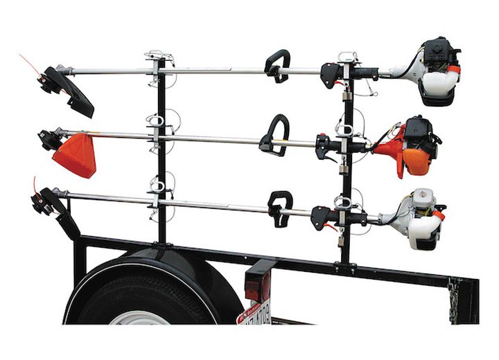 Buyers 3-Position Channel Style Lockable Trimmer Rack for Open Landscape Trailers  • LT13