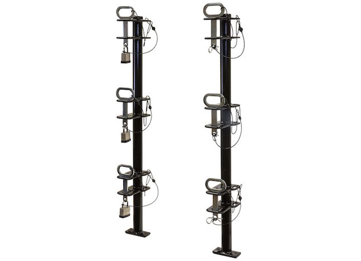 Buyers 3-Position Channel Style Lockable Trimmer Rack for Open Landscape Trailers  • LT13