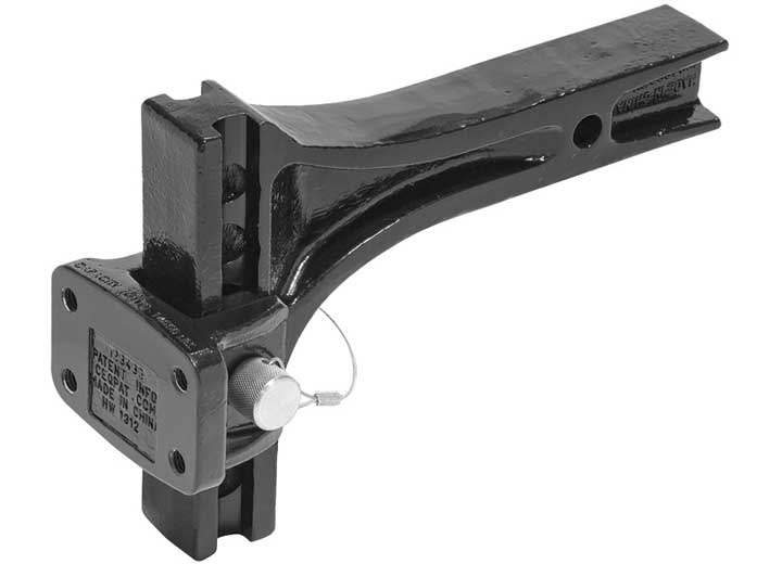 Draw-Tite Pintle Hook Mounting Plate, Fits 2 in. Receiver, 14,000 lbs. Capacity, Adjustable  • 63072