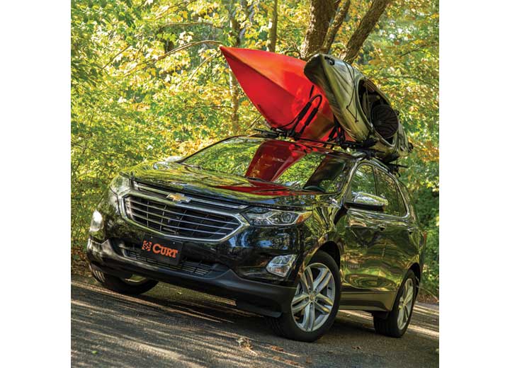 Curt Adjustable Aluminum Roof Rack Kayak Holders  • 18320