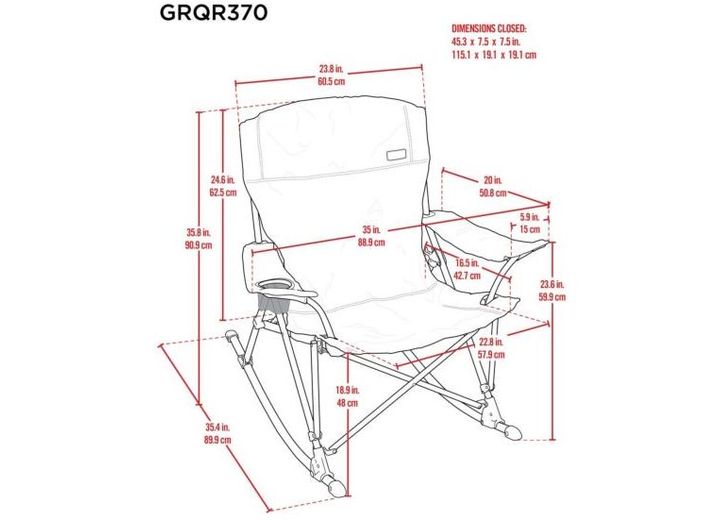 Rio Soft Arm Quad Rocker Navy  • GRQR370-442-1