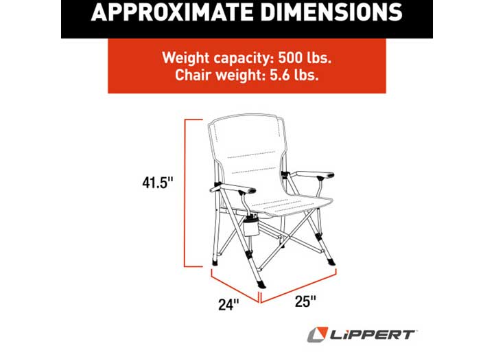 Lippert Scout Outdoor Folding Chair - Sand  • 2021123277