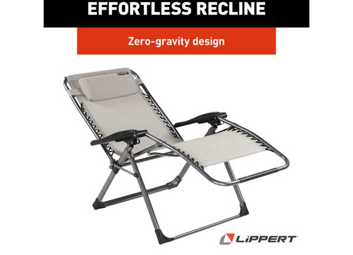 Lippert Stargazer Plus Zero Gravity Outdoor Chair, Sand  • 2021123288