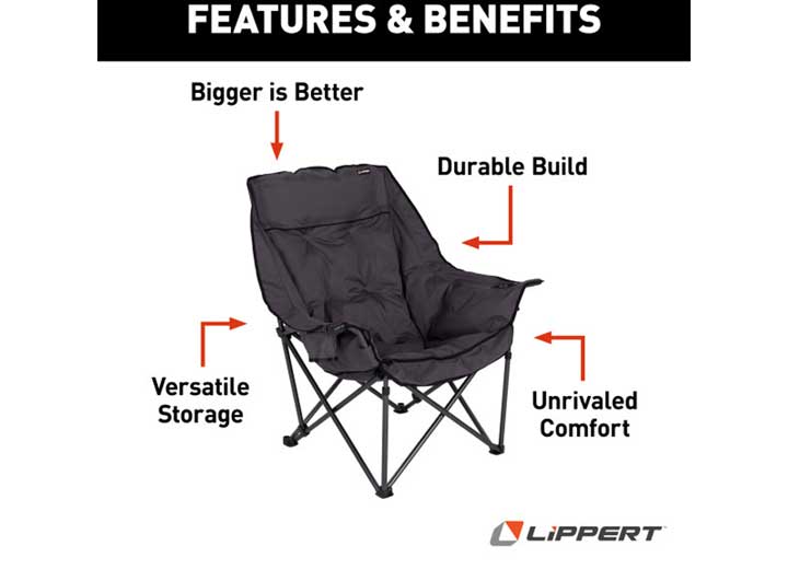 Lippert Big Bear Chair Dark Grey  • 2021128654