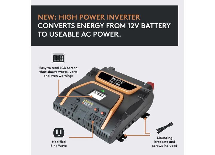 Duracell 3000 Watt High Power Inverter  • DR3000INV