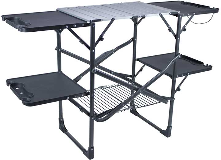 GCI Outdoor Slim-Fold Cook Station, Black/Chrome  • 15026