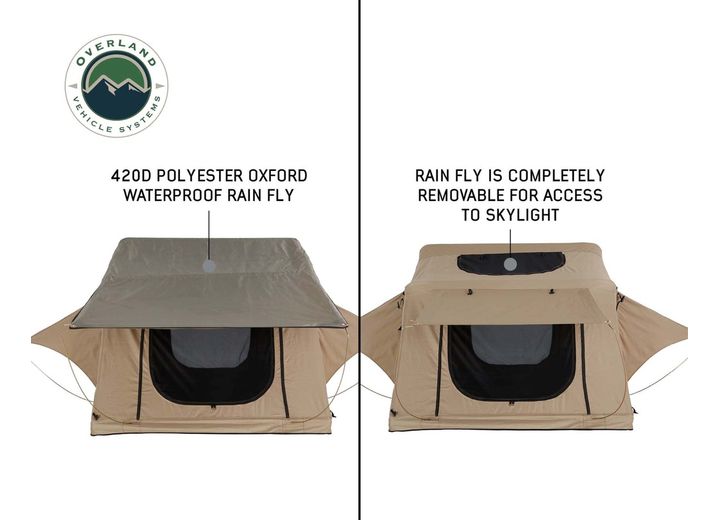 Overland Vehicle Systems TMBK 3 Person Roof Top Tent with Green Rain Fly  • 18119933