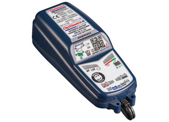 Optimate 5 Select Smart Battery Charger - AC to DC - 6V/12V - 4 Amp/3 Amp  • TM-321