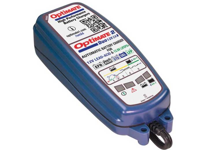 Optimate 2 DUO Smart Battery Charger - AC to DC - 12V - 2 Amp  • TM-551