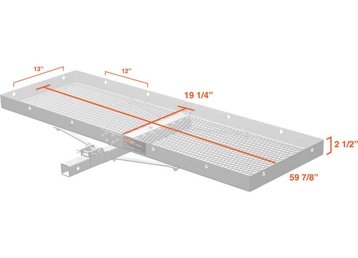 Curt Tray-Style Cargo Carrier With Folding Shank  • 18100