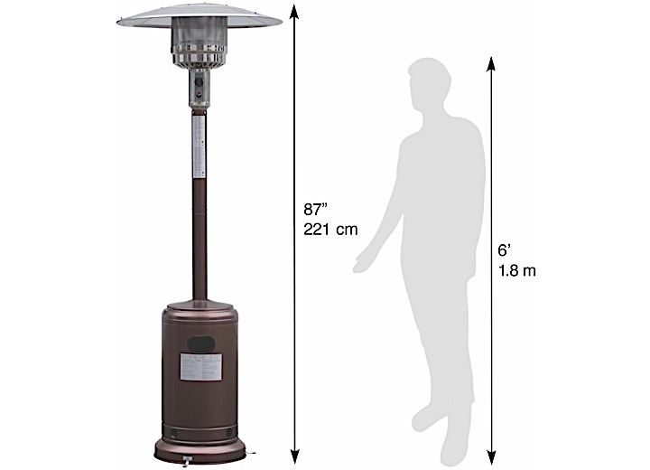 Blue Sky Outdoor Living Hammered Bronze Gas Patio Heater 48,000 BTU  • PHG8732BZ