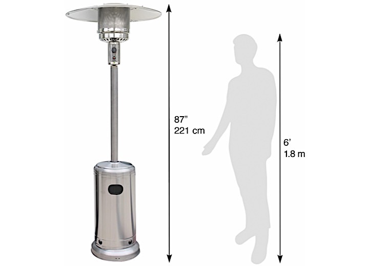 Blue Sky Outdoor Living Stainless Steel Gas Patio Heater 48,000 BTU  • PHG8732SS