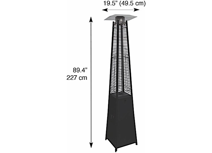 Blue Sky Outdoor Living 360° Pillar of Flame Gas Patio Heater 42,000 BTU  • PHPG8919B