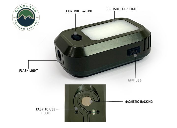 Overland Vehicle Systems Wild Land Camping Gear - UFO Solar Light  Pods & Speaker  • 15049901