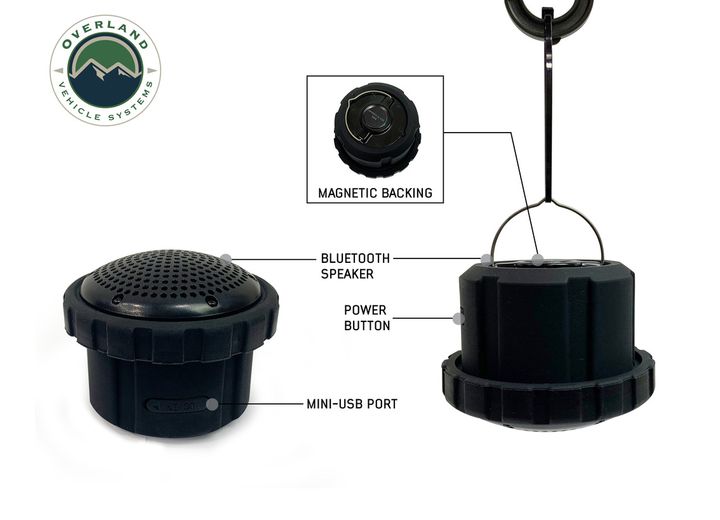 Overland Vehicle Systems Wild Land Camping Gear - UFO Solar Light  Pods & Speaker  • 15049901