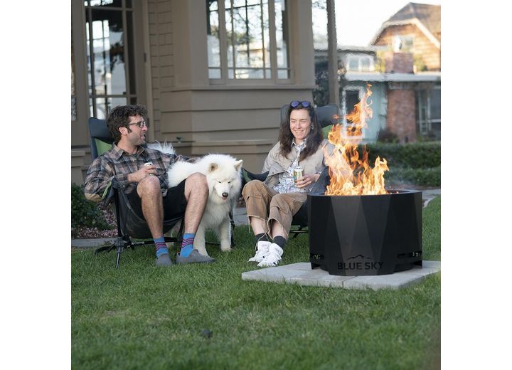 Blue Sky Outdoor Living The Peak Patio High Efficiency Pellet Fire Pit, 23.9